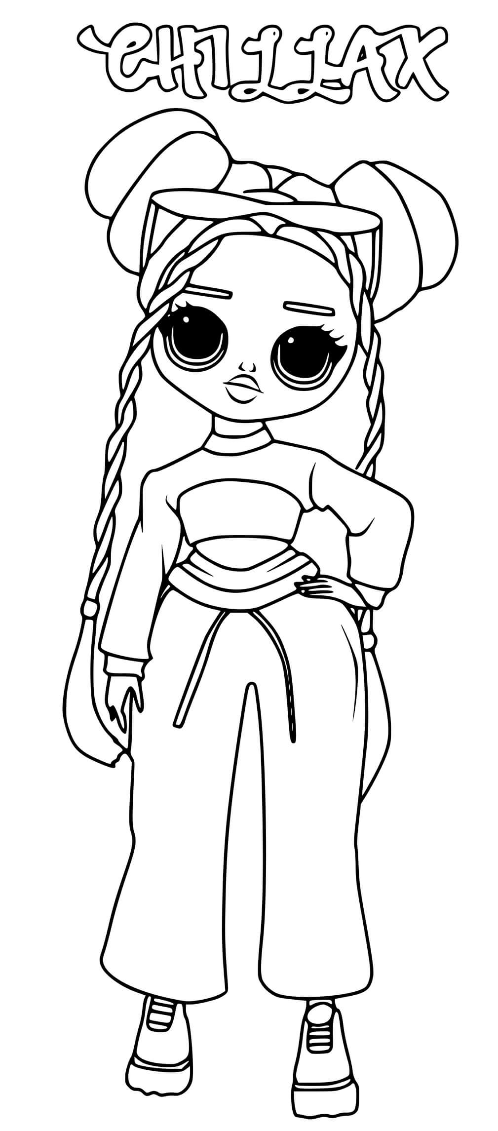 Coloriage Chillax Lol Omg - Poupée LOL Surprise Hair Goals à imprimer