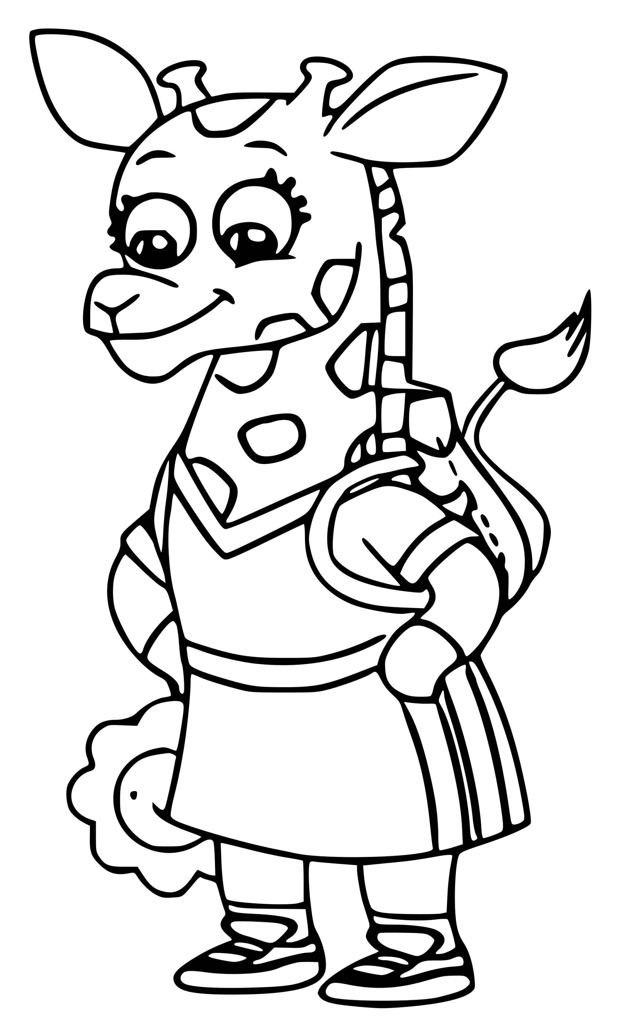 Coloriage Chip Et Patate Gigglish Grand La Giraffe - Chip et patate à imprimer