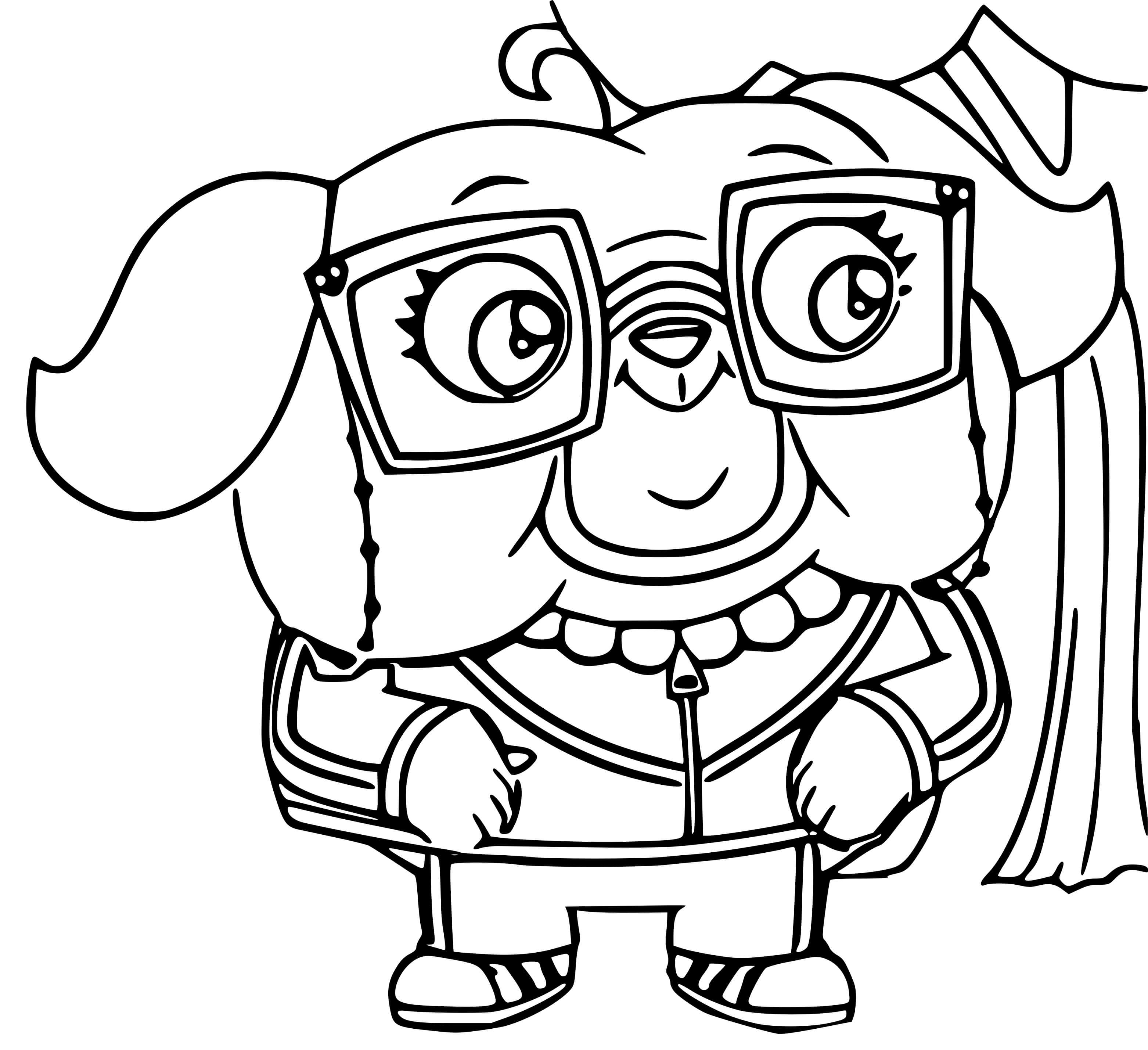 Coloriage Chip Et Patate Grand Mère Pug - Chip et patate à imprimer