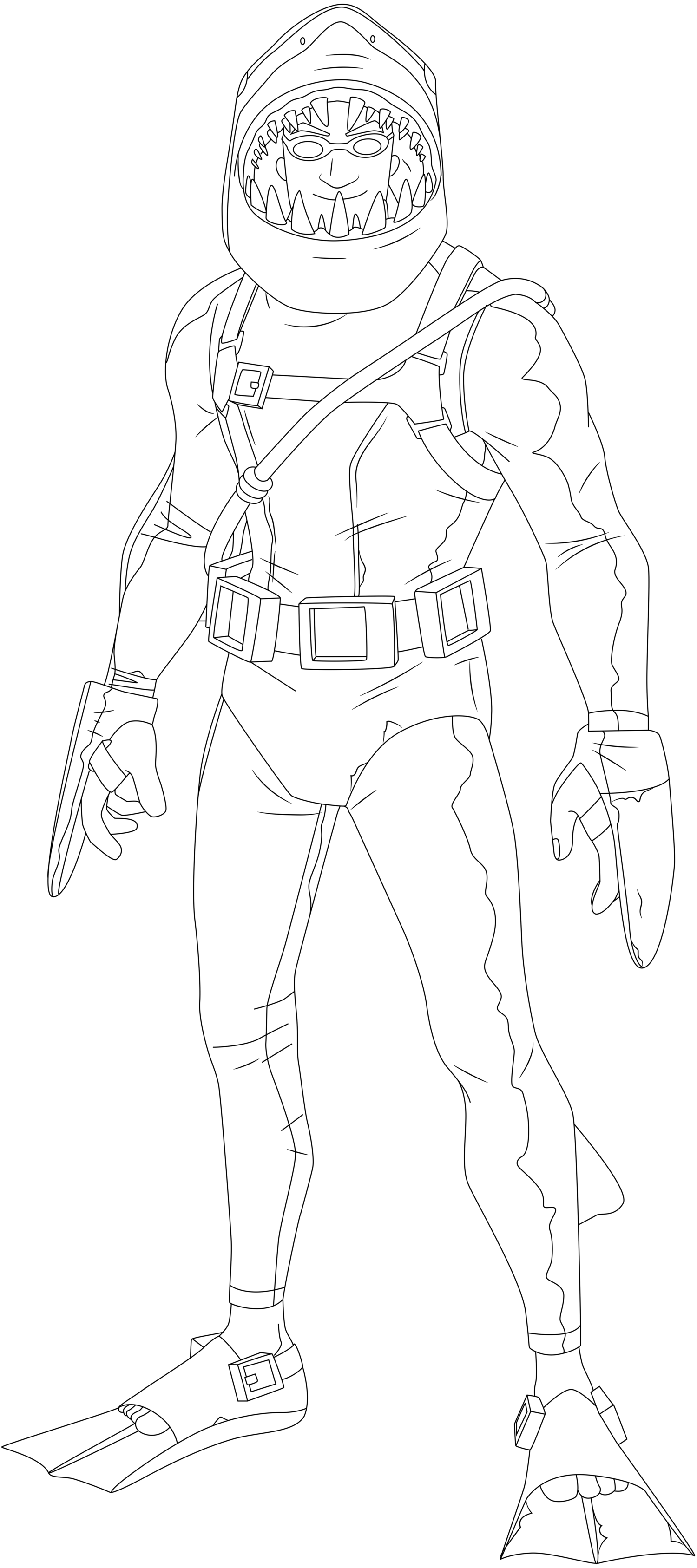 Coloriage Chomp Sr Fortnite Skin Hd - Fortnite à imprimer