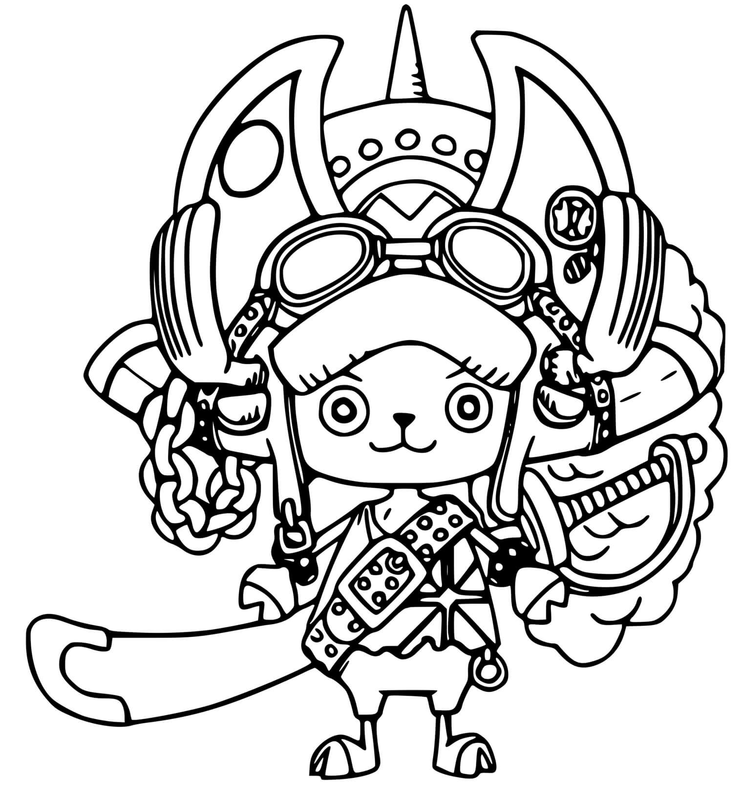Coloriage Chopper One Pièce Red - One piece à imprimer
