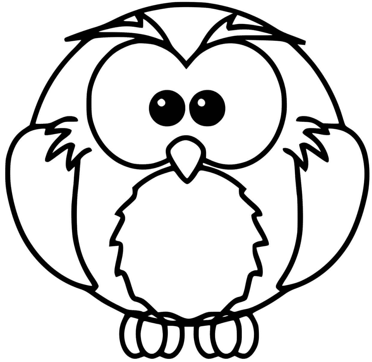 Coloriage Chouette Oiseau Rapace - Chouette à imprimer