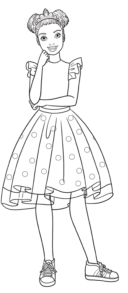 Coloriage Christie Barbie Princesse - Barbie princesse à imprimer