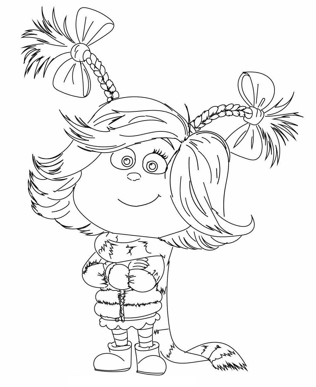 Coloriage Cindy Lou Who Le Grinch - Grinch à imprimer