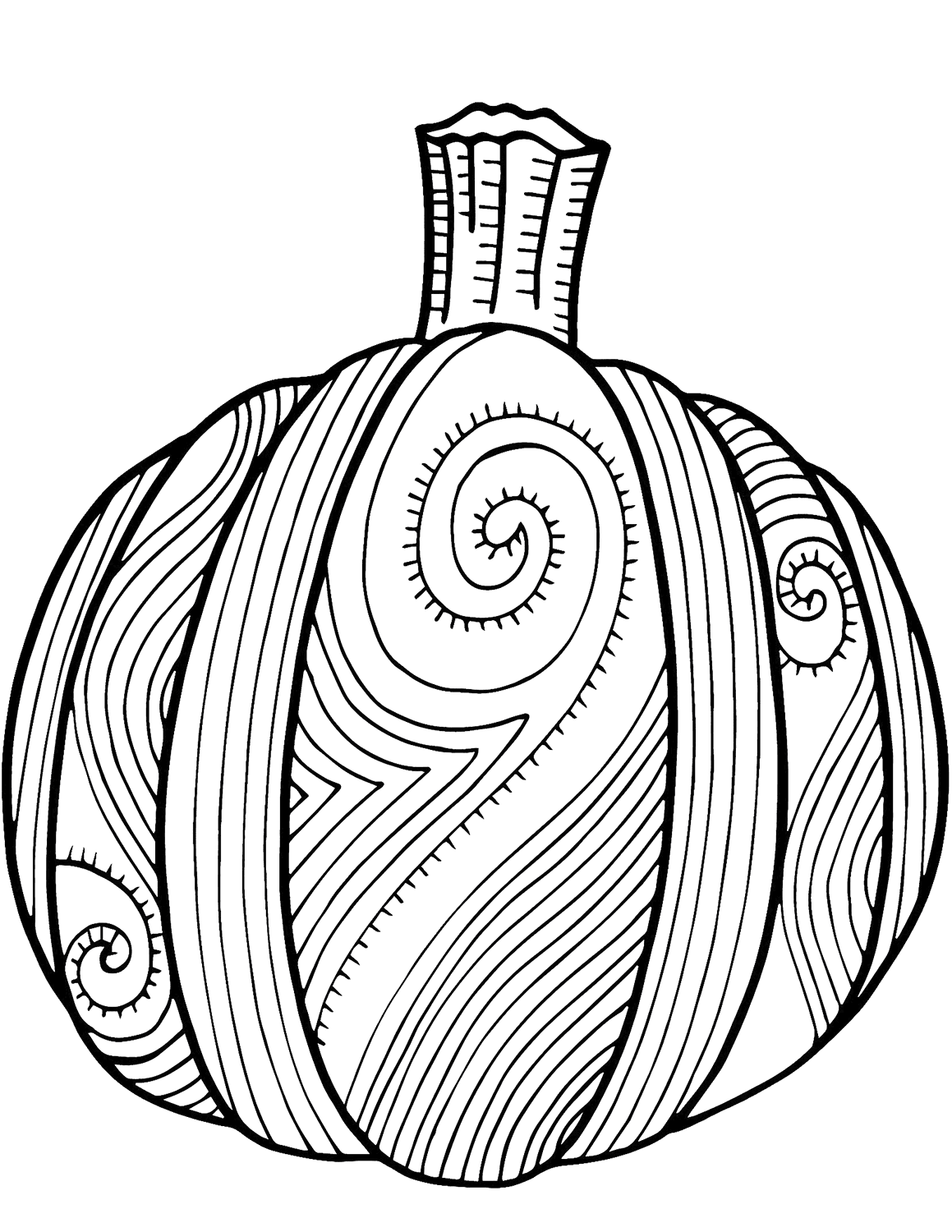 Coloriage Citouille Zentangle Halloween Adulte - Halloween à imprimer