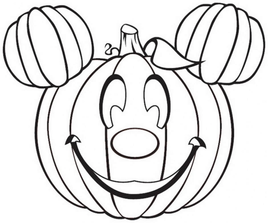 Coloriage Citrouille Halloween Disney Mickey - Halloween citrouille à imprimer