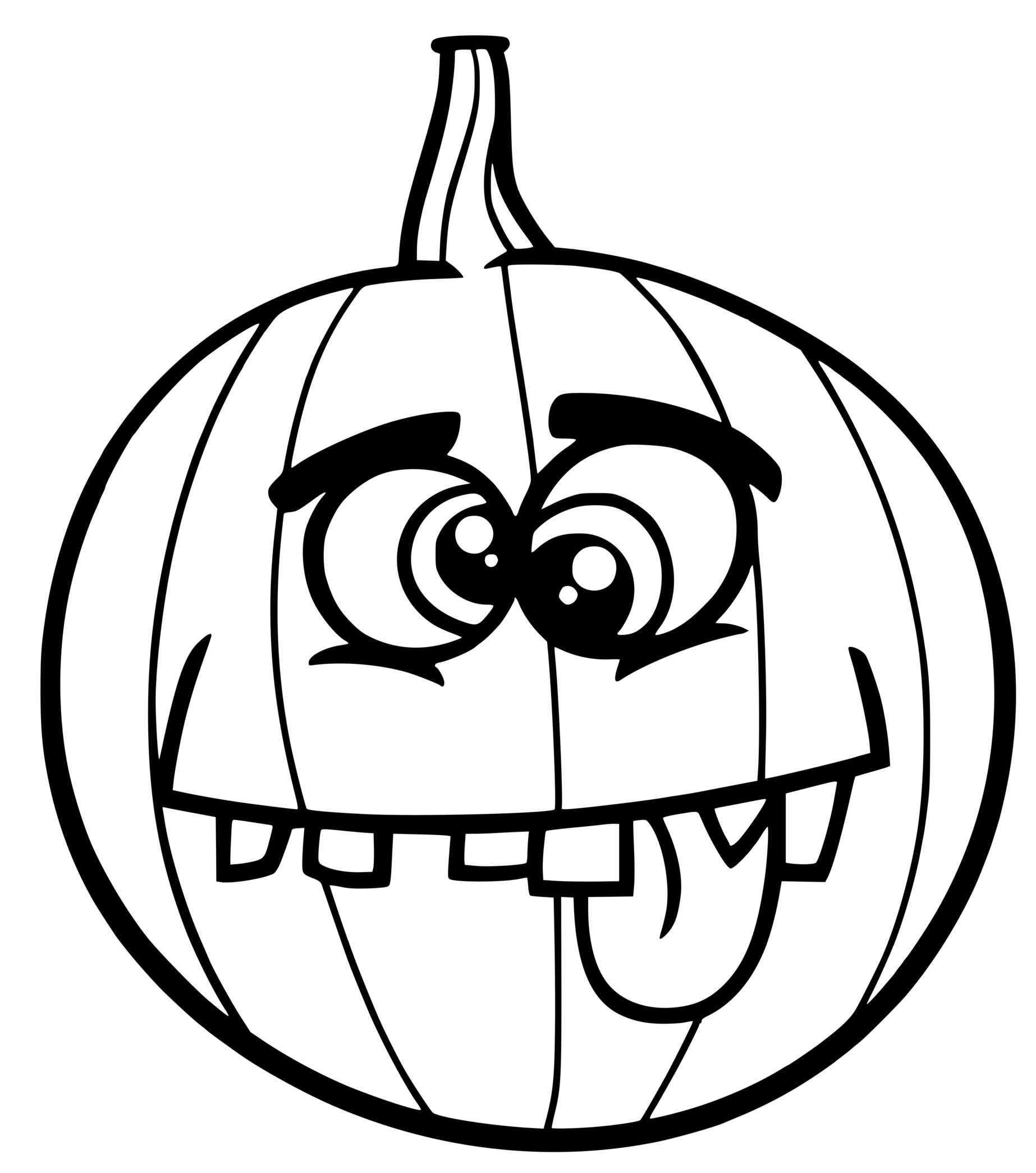 Coloriage Citrouille Rigolote - Halloween citrouille à imprimer