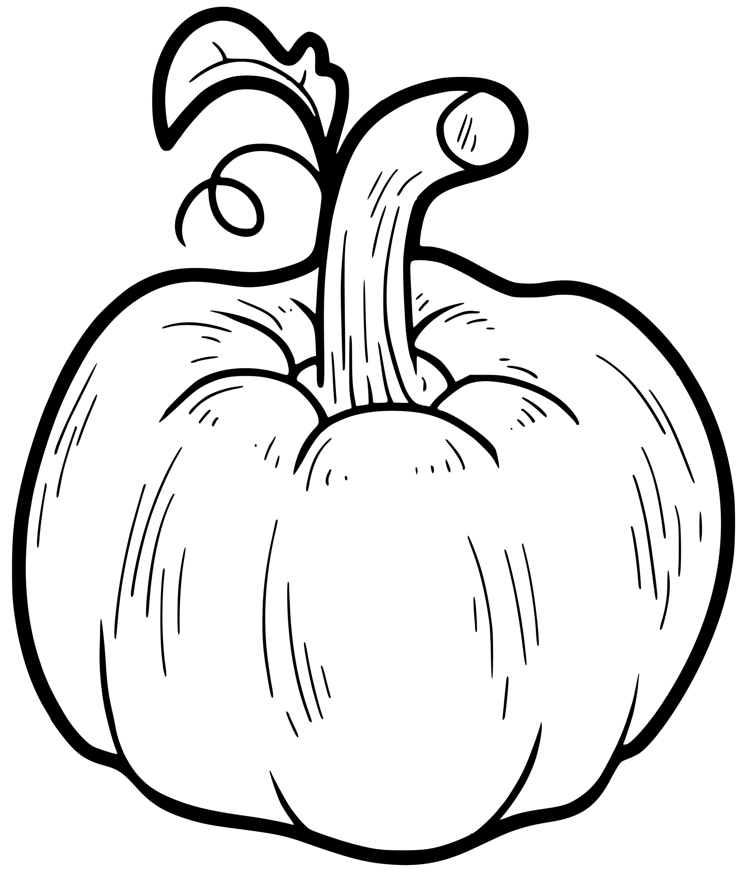 Coloriage Citrouille Veritable Fruit De La Plante Annuelle - Halloween citrouille à imprimer