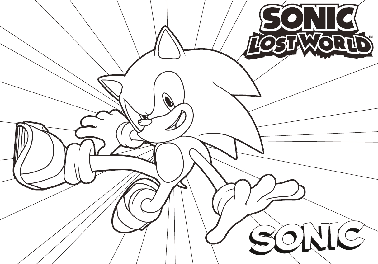 Coloriage Classic Sonic Lost World - Sonic à imprimer