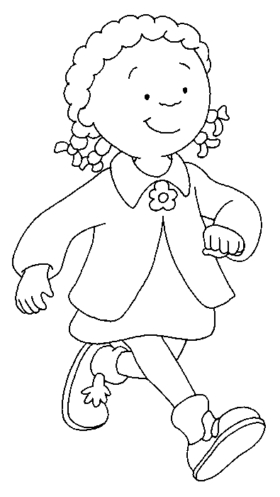 Coloriage Clementine Adore Denicher Des Insectes - Caillou à imprimer