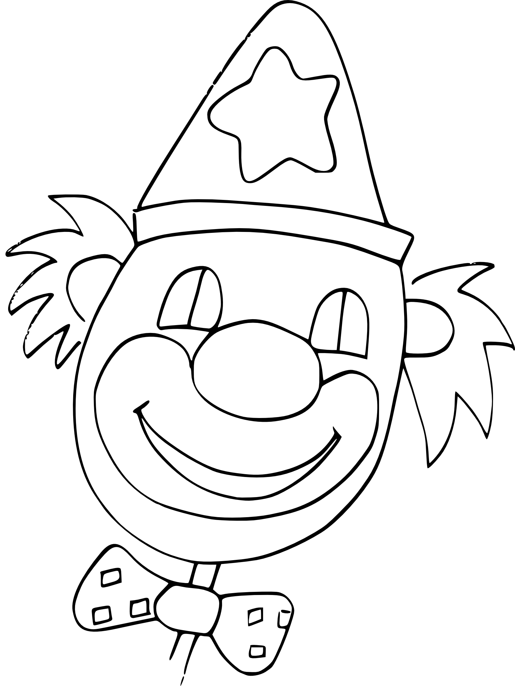 Coloriage Clown Avec Un Sourire Pour Amuser Les Enfants - Clown à imprimer