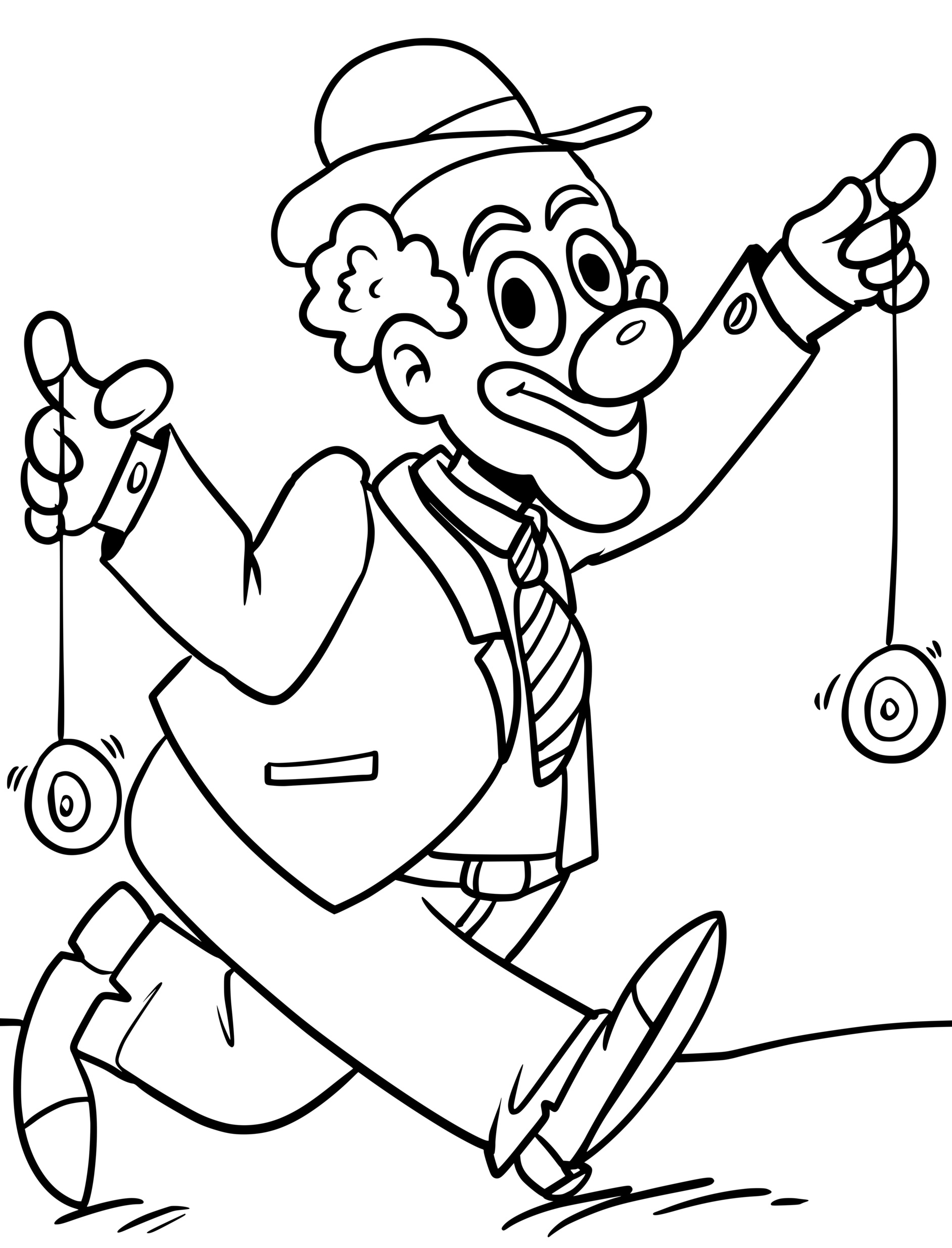 Coloriage Clown Maternelle Facile Entrain De Marcher - Clown à imprimer