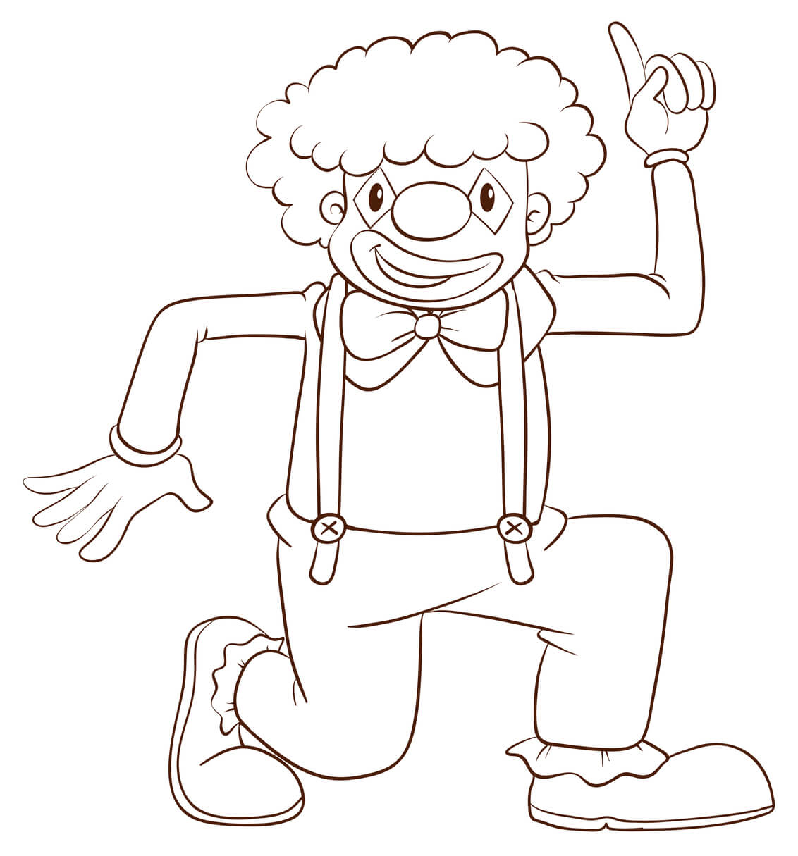 Coloriage Clown Rigolo Pour La Maternelle - Clown à imprimer