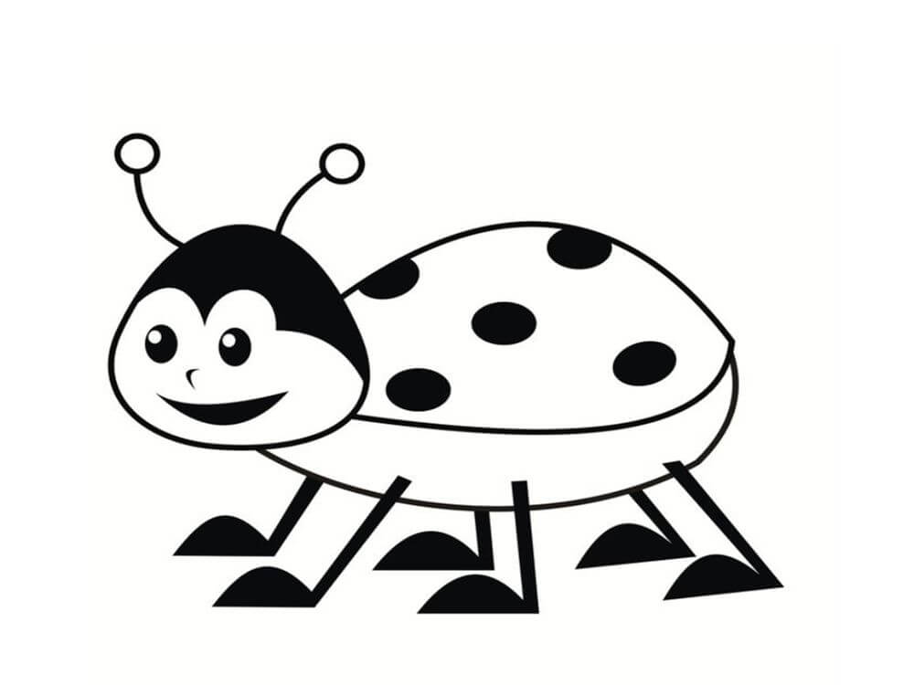 Coloriage Coccinelle Pour Enfants Maternelle - Coccinelle à imprimer
