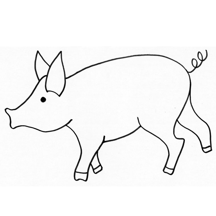 Coloriage Cochon Nain - Animaux à imprimer