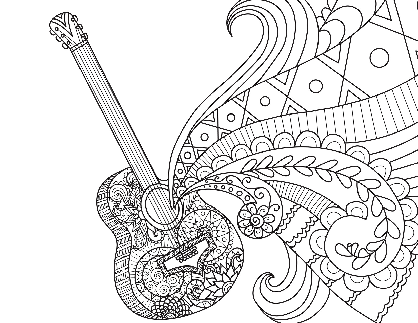 Coloriage Coco Disney Guitare De Miguel Par Bimbimkha - Mandala disney à imprimer