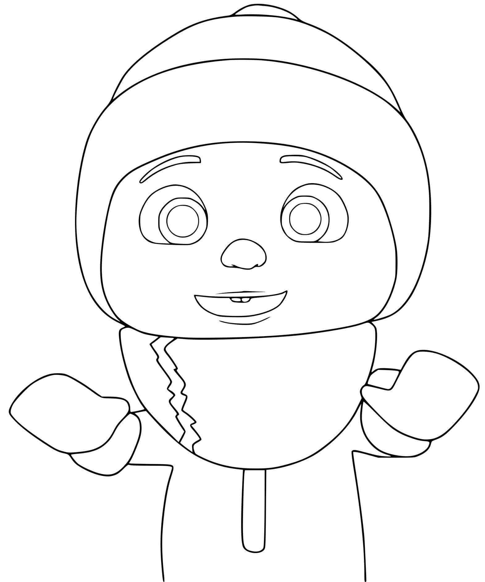 Coloriage Cocomelon Tomtom Hiver Froid - Cocomelon à imprimer