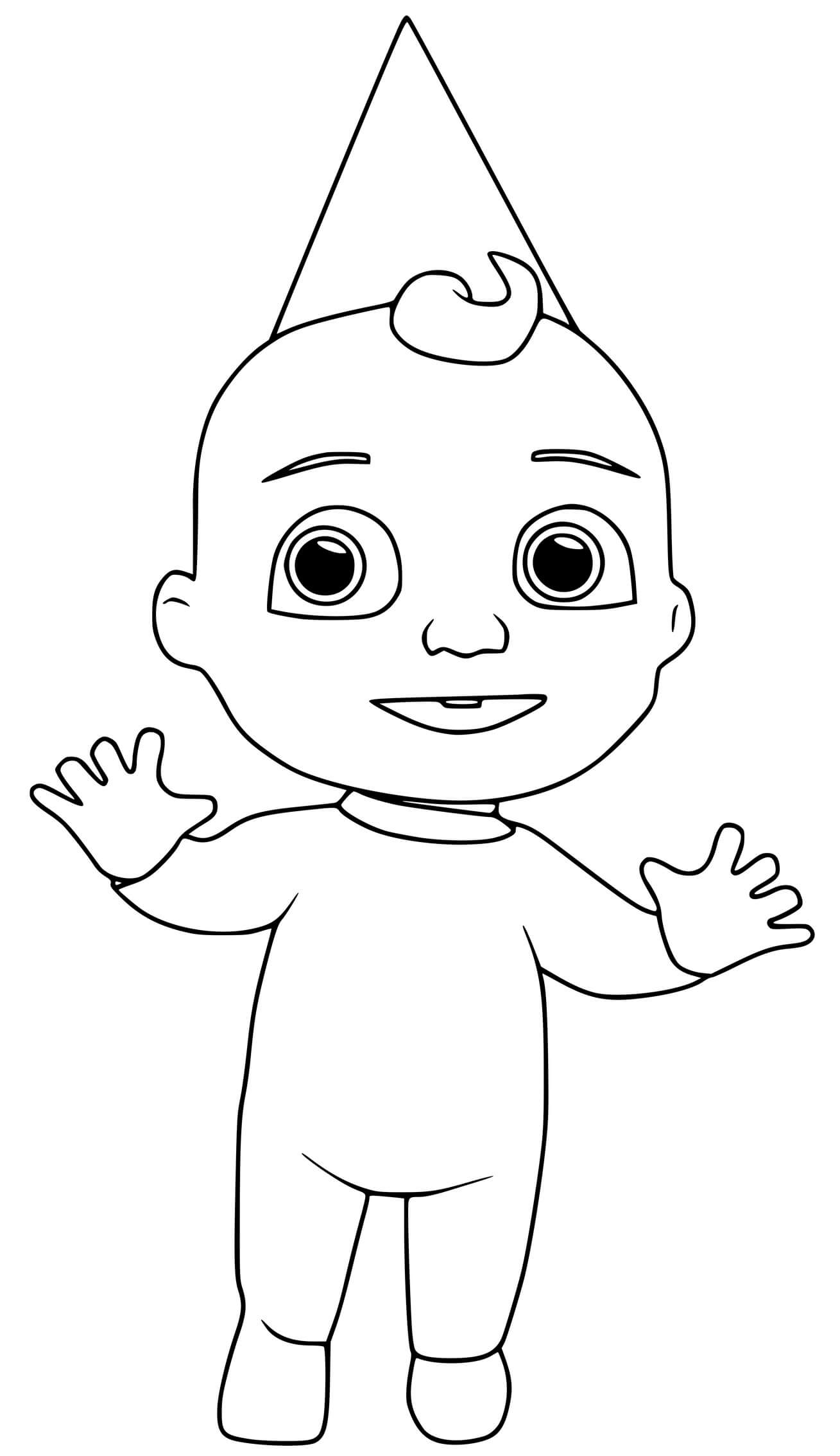 Coloriage Jay de Cocomelon debout - Cocomelon à imprimer
