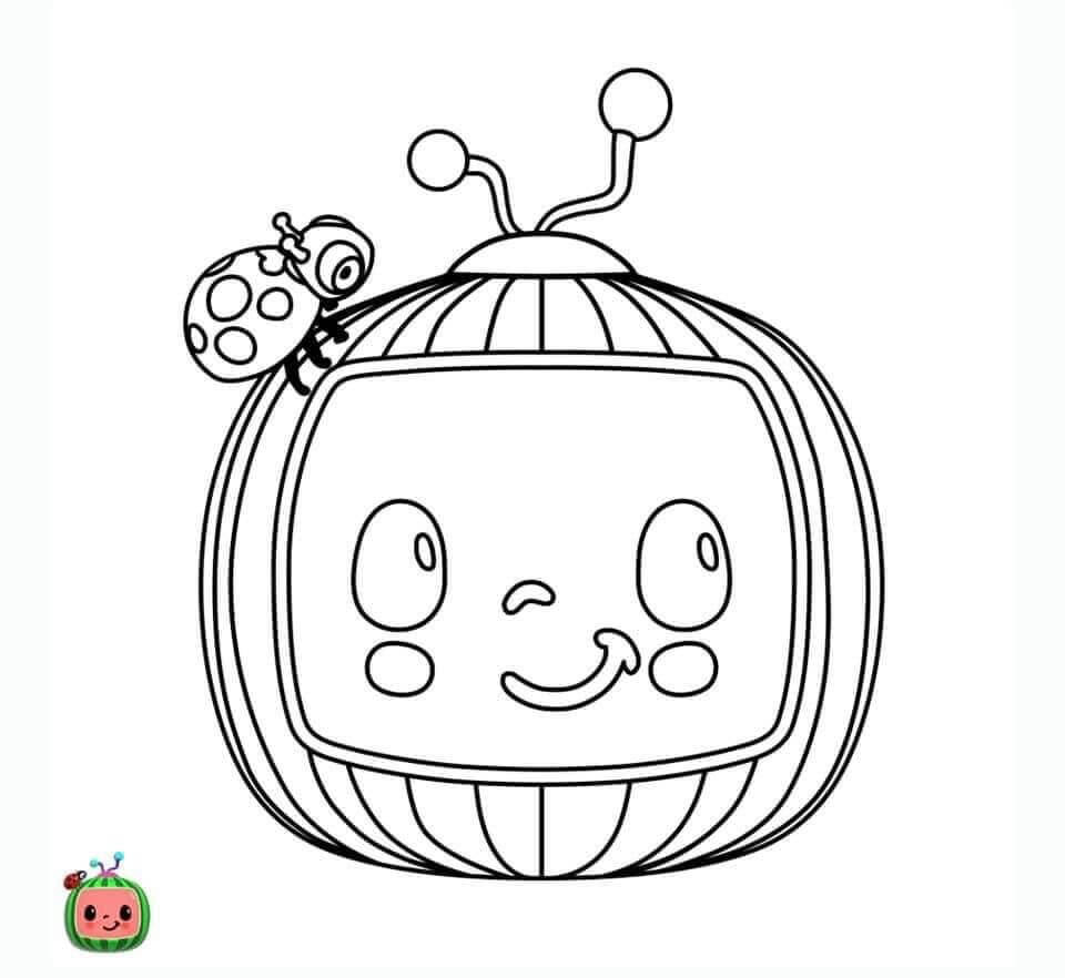 Coloriage Cocomelon Logo - Cocomelon à imprimer