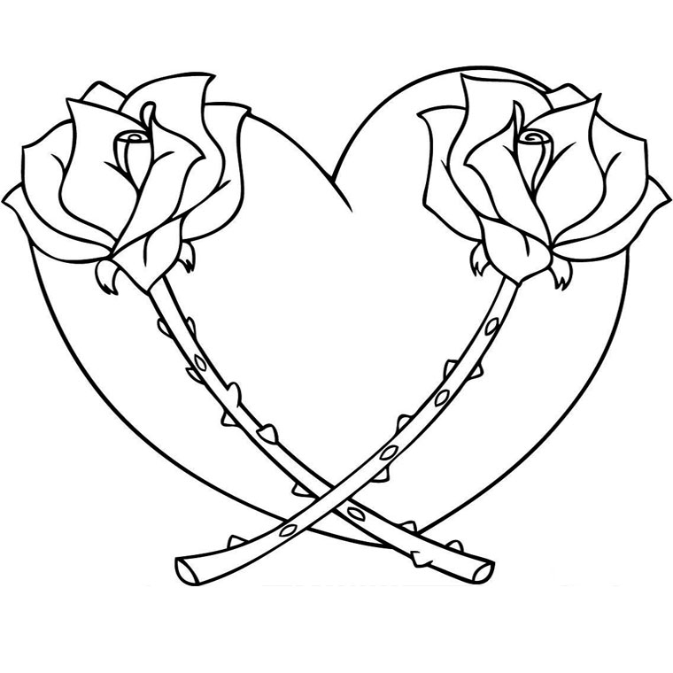 Coloriage Cœur De Pirate - Saint-Valentin à imprimer