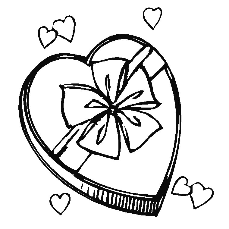 Coloriage Cœur Fête Des Mères - Saint-Valentin à imprimer