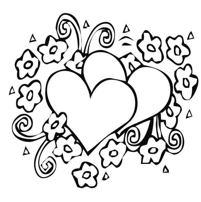 Coloriage Petit cœur tendre Saint Valentin - Coeur à imprimer