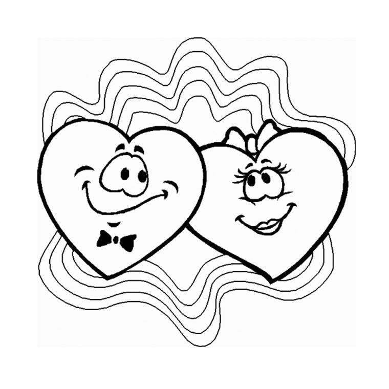 Coloriage Cœur Saint Valentin - Saint-Valentin à imprimer