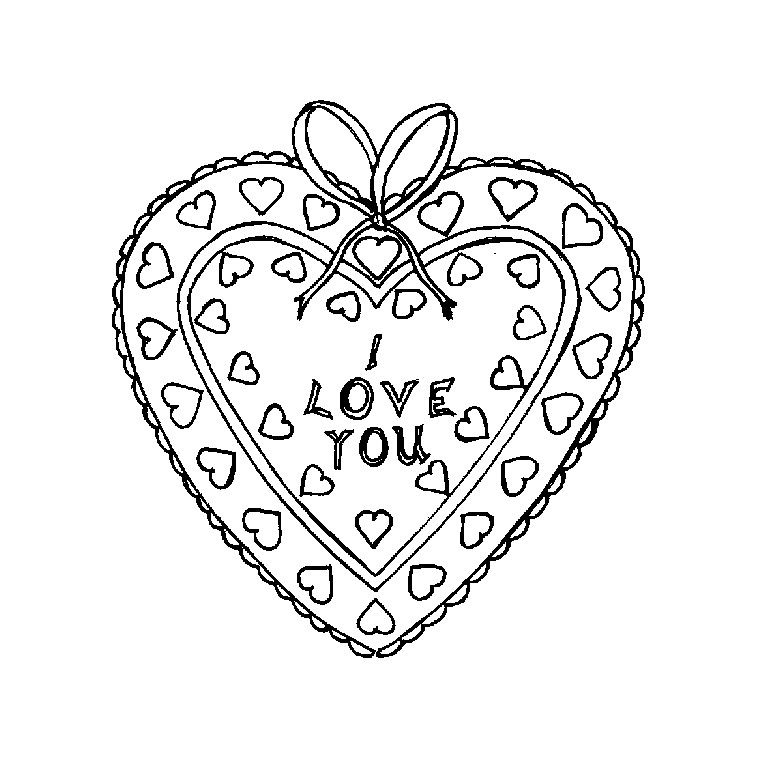 Coloriage Cœur - Saint-Valentin à imprimer