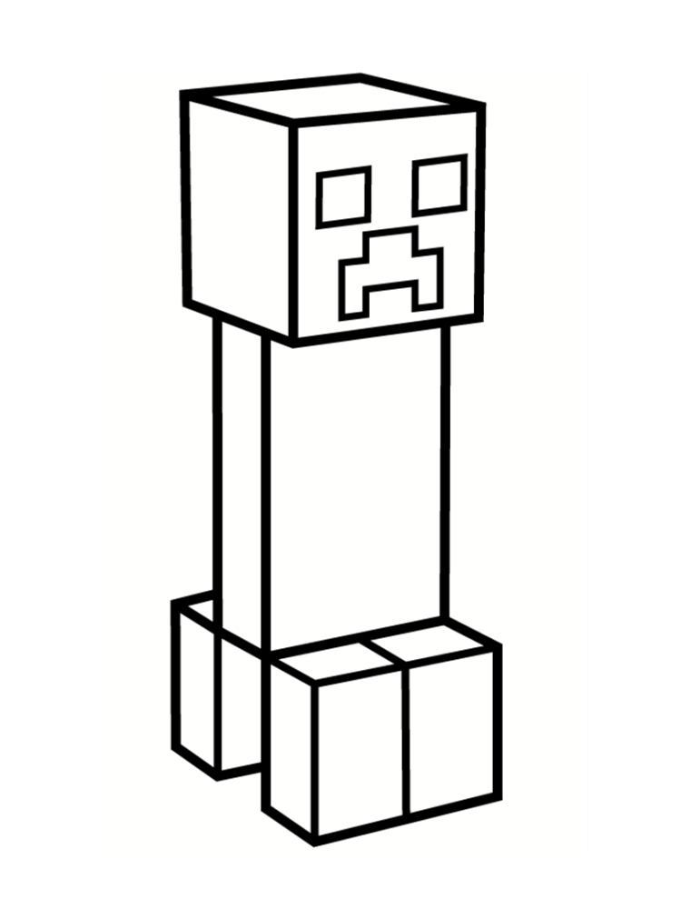 Coloriage Coloriage Creeper - Minecraft à imprimer