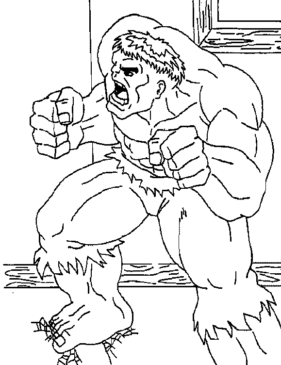 Coloriage Coloriage D'Hulk - Hulk à imprimer