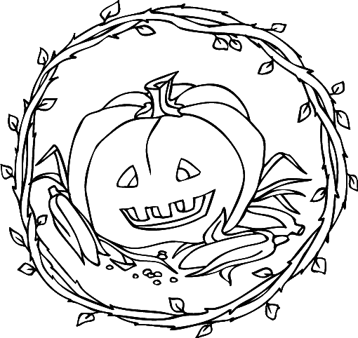 Coloriage Coloriage D'Une Citrouille - Halloween citrouille à imprimer