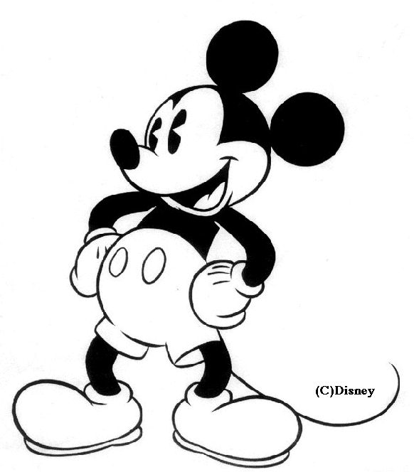 Coloriage Coloriage De Mickey - Alphabet disney à imprimer