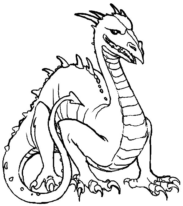 Coloriage Coloriage Dragon - Dragon à imprimer