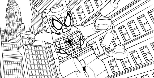 Coloriage Coloriage Lego Marvel Pour Garçon Spider Man - Lego marvel à imprimer