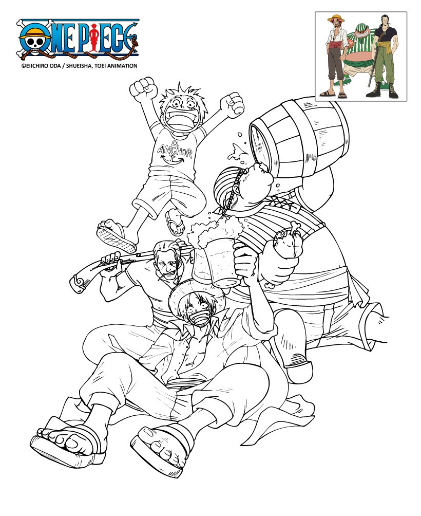 Coloriage Coloriage One Pièce Film Geichiro Shueisha Toei Animation - One piece à imprimer
