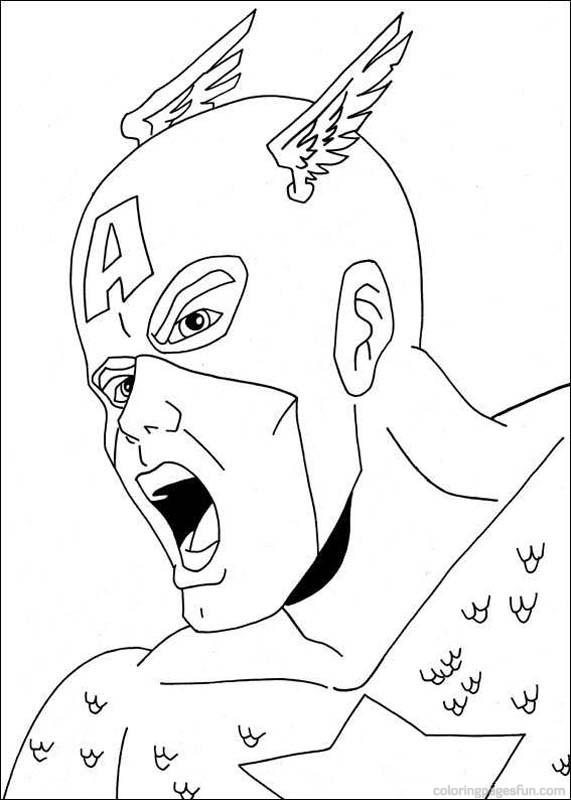 Coloriage Colorier Captain America Avengers - Captain america à imprimer