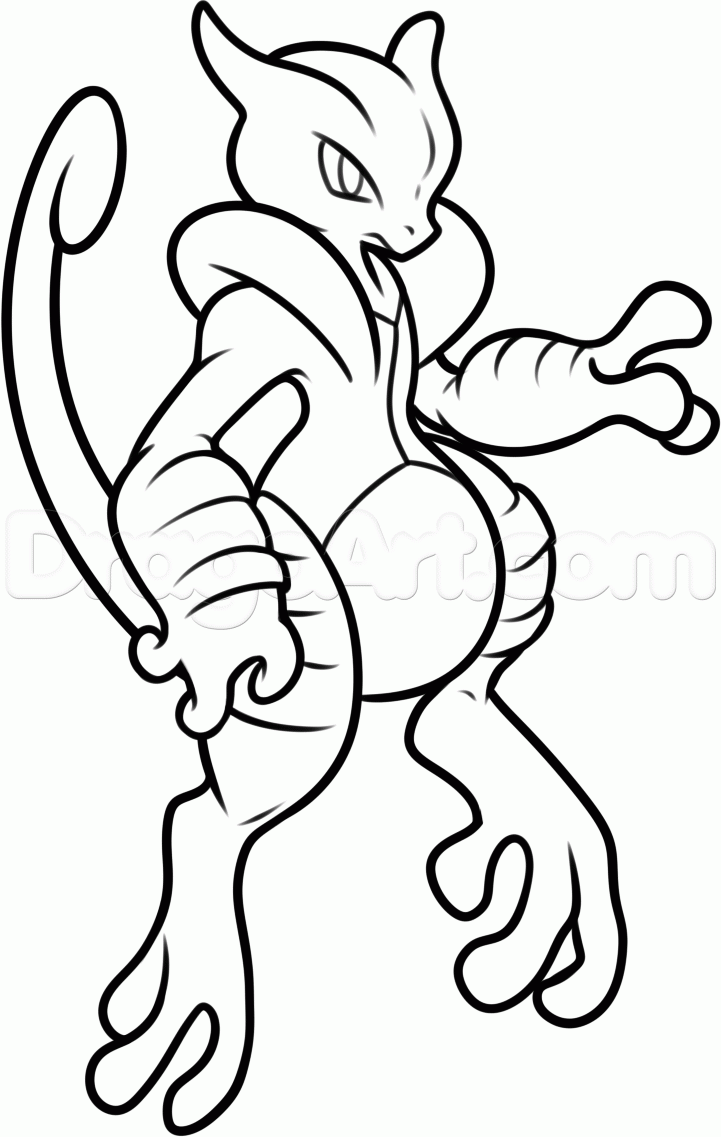 Coloriage Coloriez mega mewtwo pokemon hd - Coloriez à imprimer