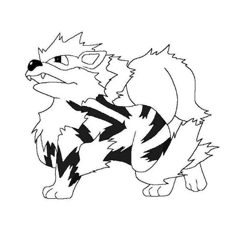 Coloriage Coloriez pokemon arcanin - Coloriez à imprimer
