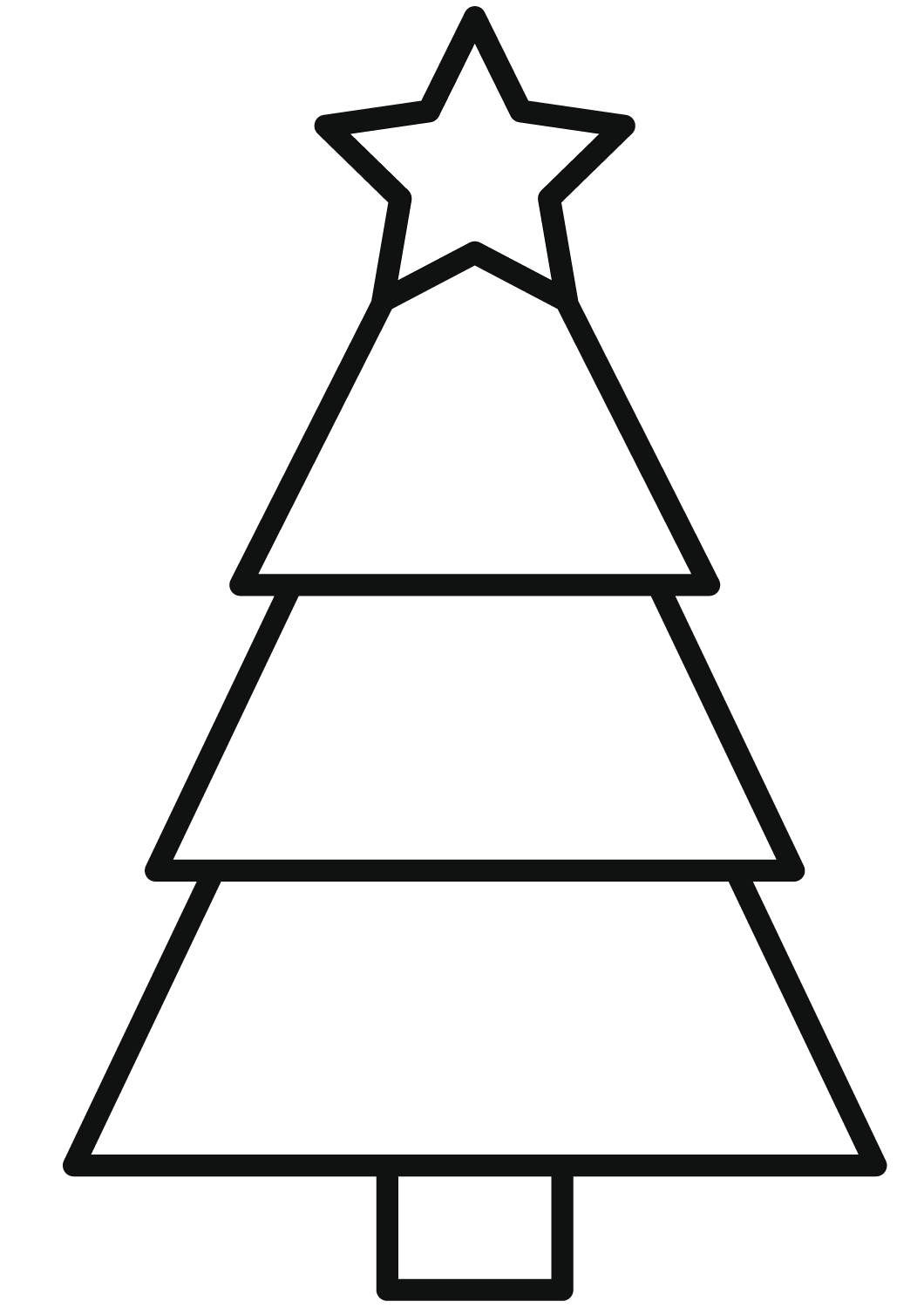 Coloriage Sapin Noël Simple Facile - Coloriez à imprimer