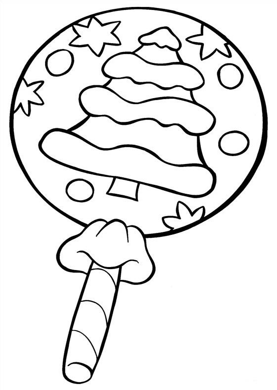 Coloriage Coloriez sucette bonbon de Noël - Coloriez à imprimer