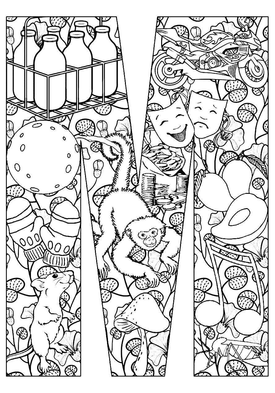 Coloriage Colroiage Adulte Singe Et Souris - Souris à imprimer