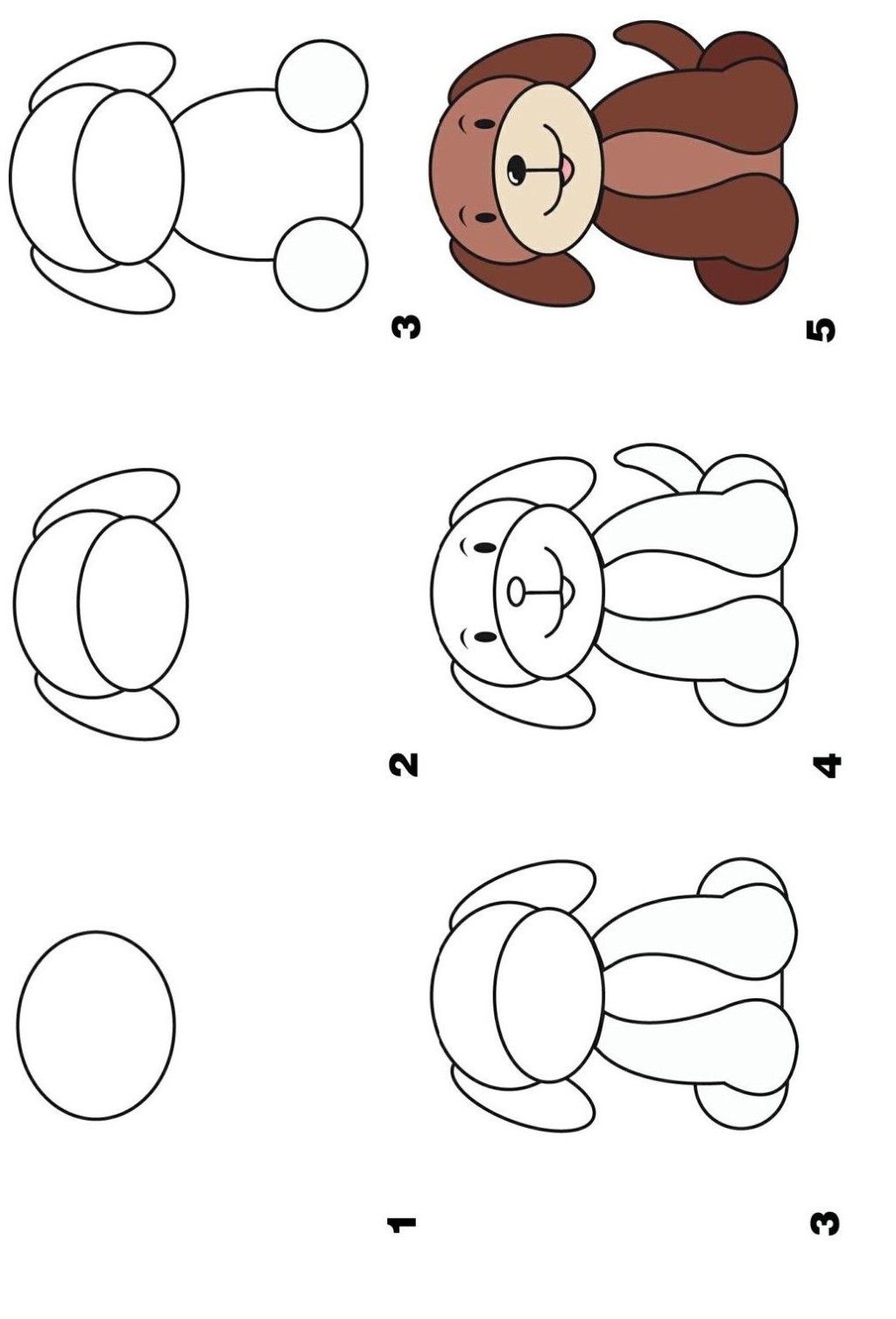 Coloriage Comment Dessiner Un Chien - Comment dessiner à imprimer