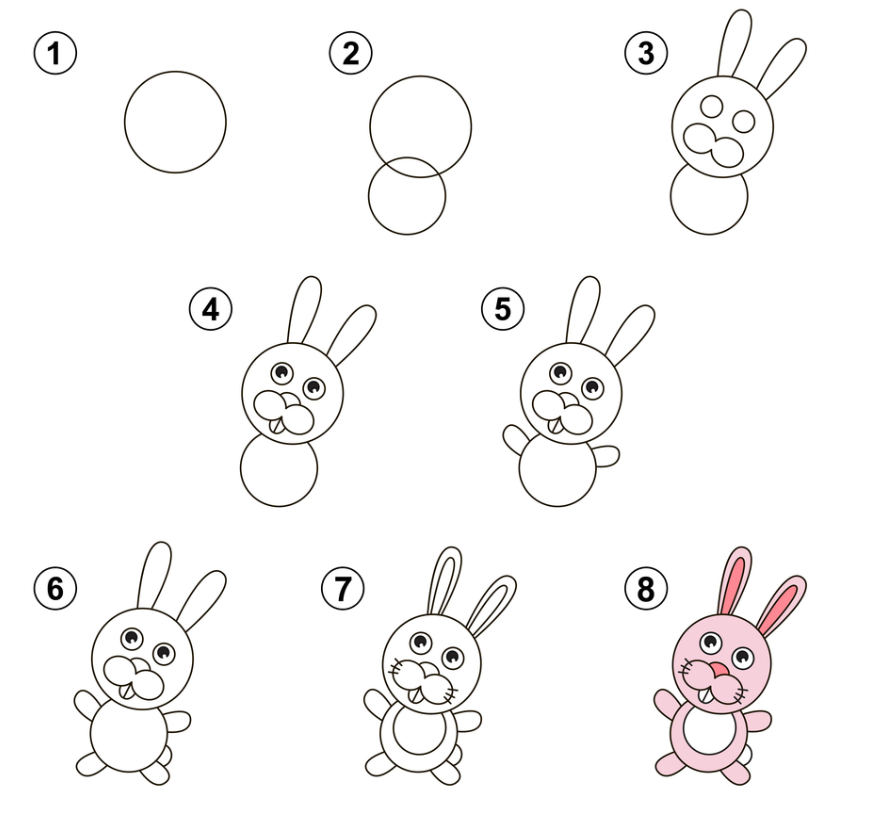 Coloriage Comment Dessiner Un Lapin - Comment dessiner à imprimer