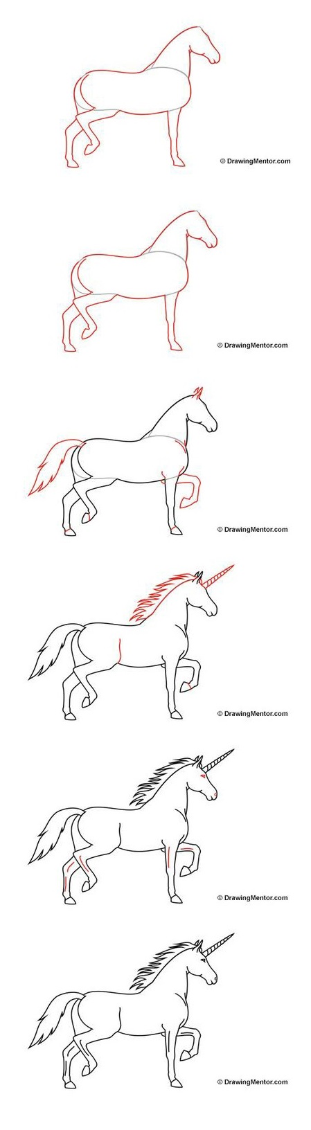 Coloriage Comment Dessiner Une Licorne Facile - Licorne à imprimer