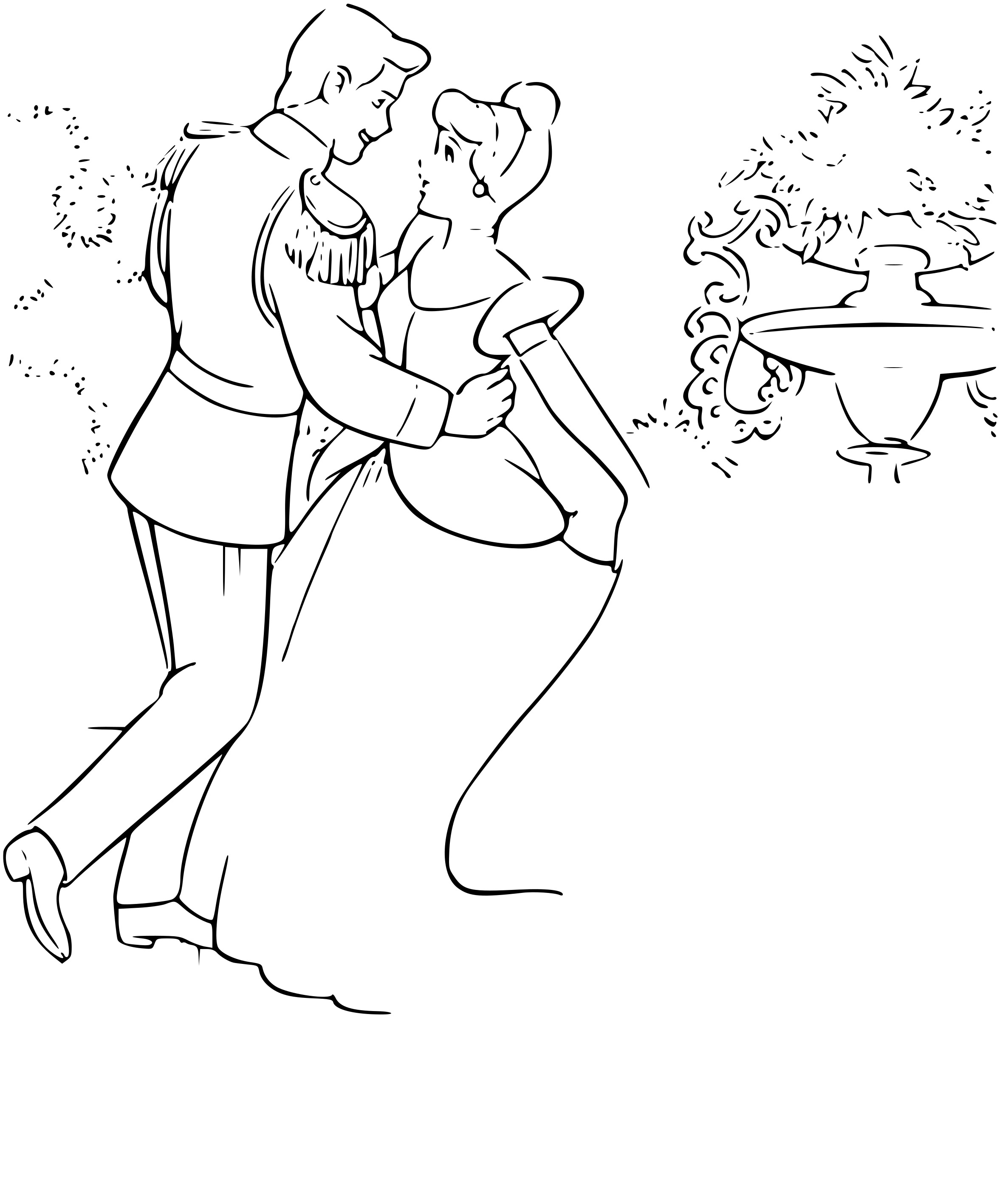 Coloriage Contes De Fées De La Princesse Cendrillon - Cendrillon à imprimer