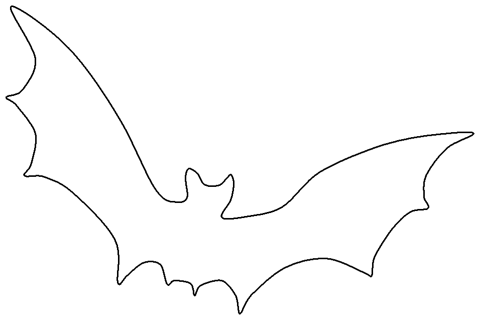 Coloriage Contour D'Une Chauve Souris - Halloween chauve souris à imprimer