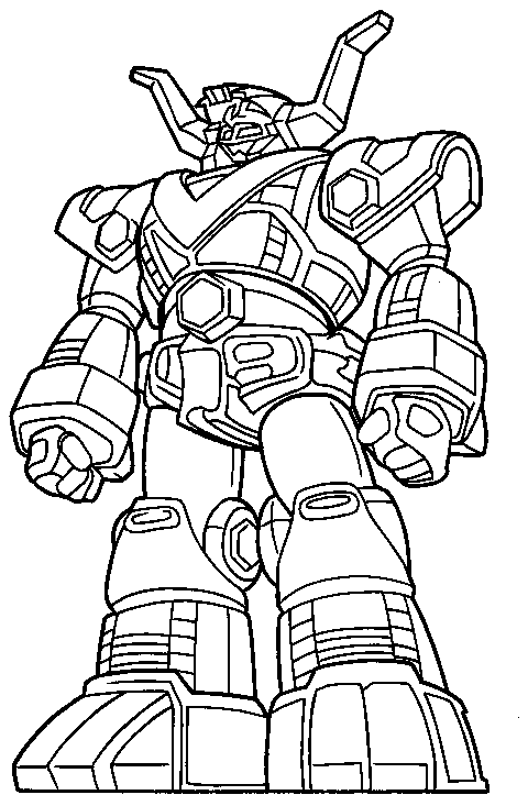 Coloriage Cool Power Ranger Robot - Power rangers à imprimer
