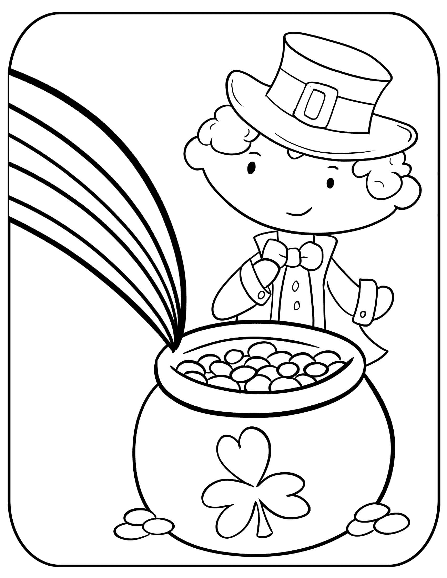 Coloriage Costume De La Saint Patrick - Saint Patrick à imprimer