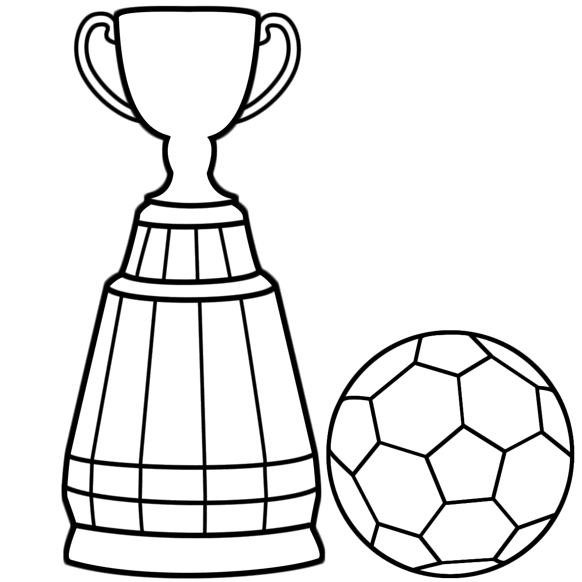 Coloriage Coupe De Foot Tournois - Garçon à imprimer