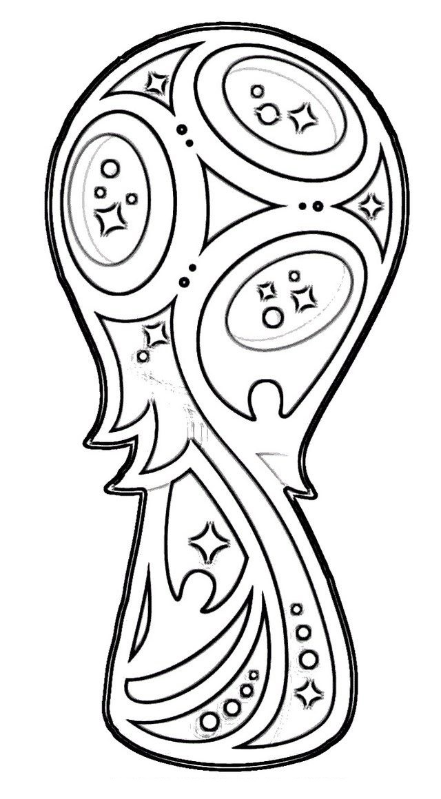 Coloriage Coupe Mondiale FIFA Russie 2018 - Foot à imprimer